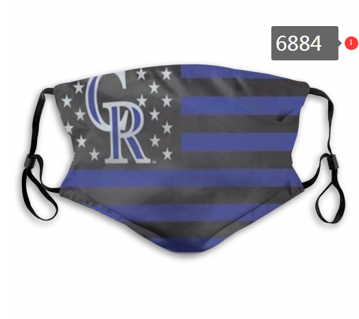 2020 MLB Colorado Rockies Dust mask with filter->mlb dust mask->Sports Accessory